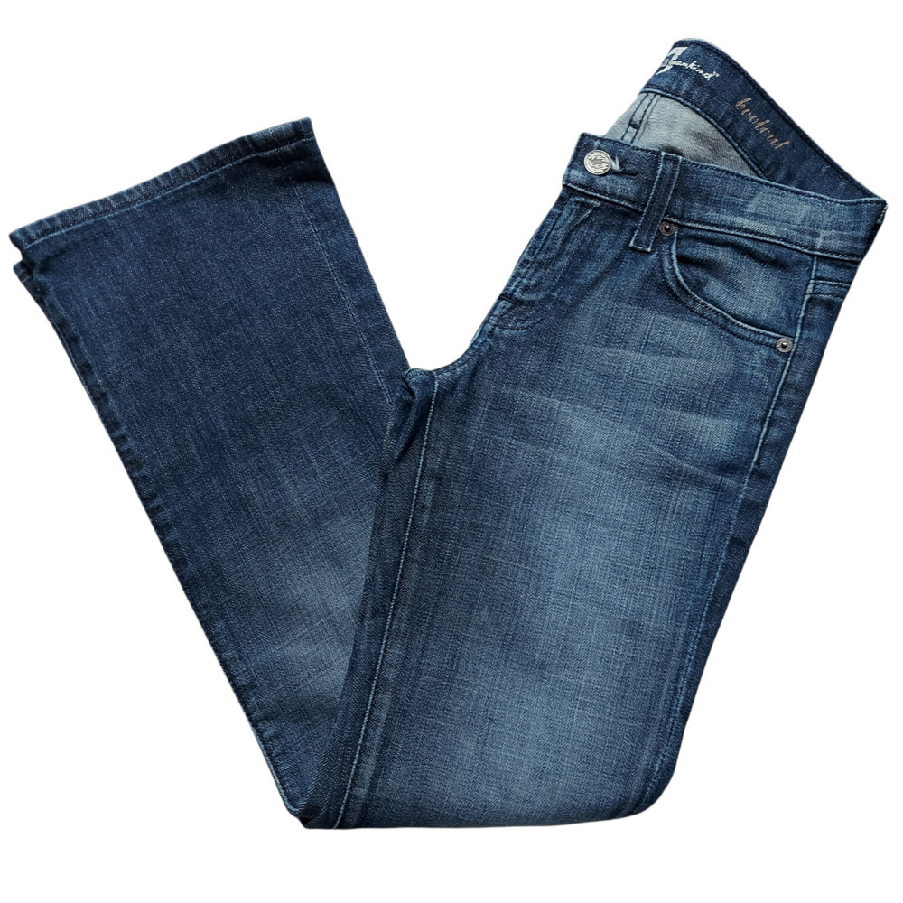 7FAM Women's Bootcut Med Wash Mid Rise Denim Jeans Size 26